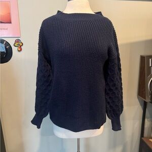 Pretty garden sweater navy blue